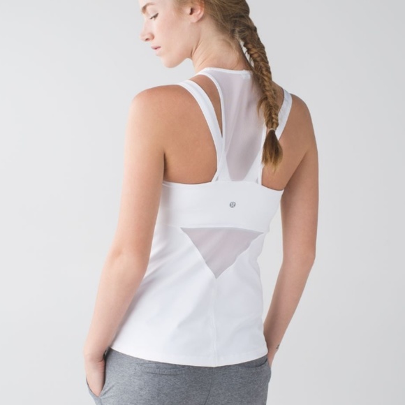 lululemon athletica Tops - Lululemon Run in the City Tank with Mesh